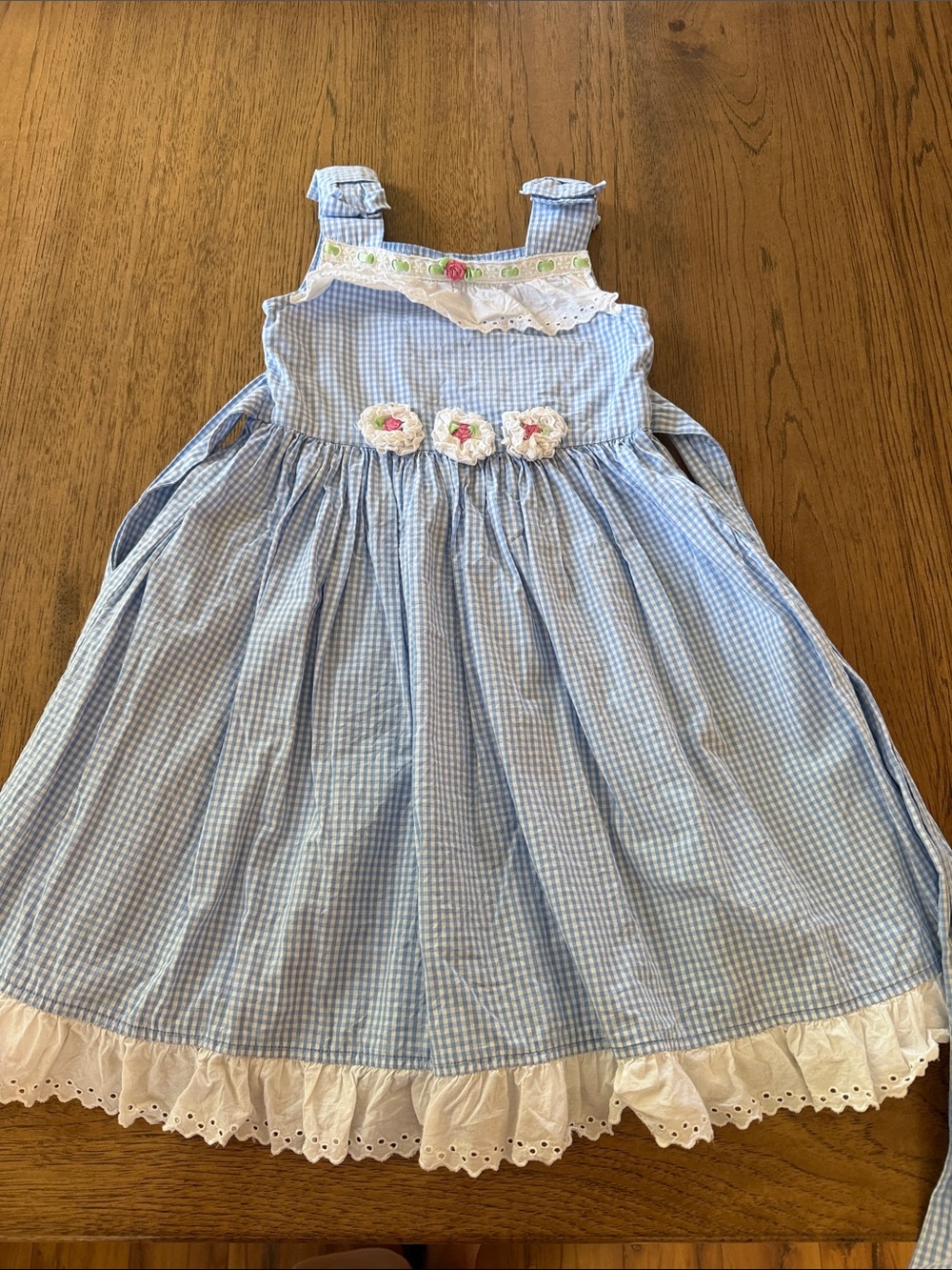 Girls 4T gingham dress 100% Cotton